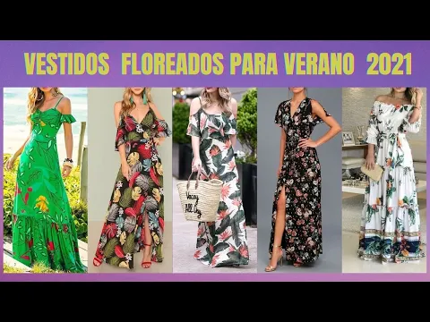 Download MP3 HERMOSOS VESTIDOS LARGOS FLOREADOS MODA 2021 / BEAUTIFUL LONG FLOWERED DRESSES FASHION 2021