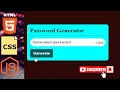 JavaScript Password Generator Tutorial Generate Copy Passwords Easily