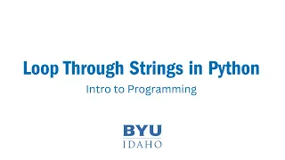How to Loop Through Strings in Python For Loops Indexes and Length