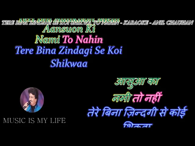 Download MP3 Tere Bina Zindagi Se Koi (Improvised) - Karaoke With Scrolling Lyrics Eng. & हिंदी