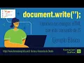 Aprende a escribir codigos HTML usando document write de JavaScript con este tutorial facil