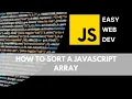 How to sort a JavaScript Array