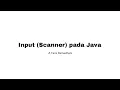 Program Input pada Java Scanner di NetBeans - A Faris Ramadhani