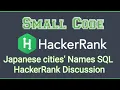 Japanese cities Names in SQL HackerRank solution