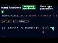 Convert float into integer by using an input function - Data conversion