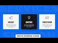 Responsive Services Section Design using HTML and CSS