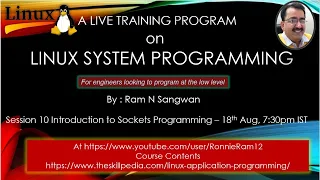 Session 10 Introduction to Sockets Programming Linux Application Programming Linux Programming
