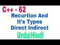 Recursion And its Types Direct Indirect C Jawad Aslam