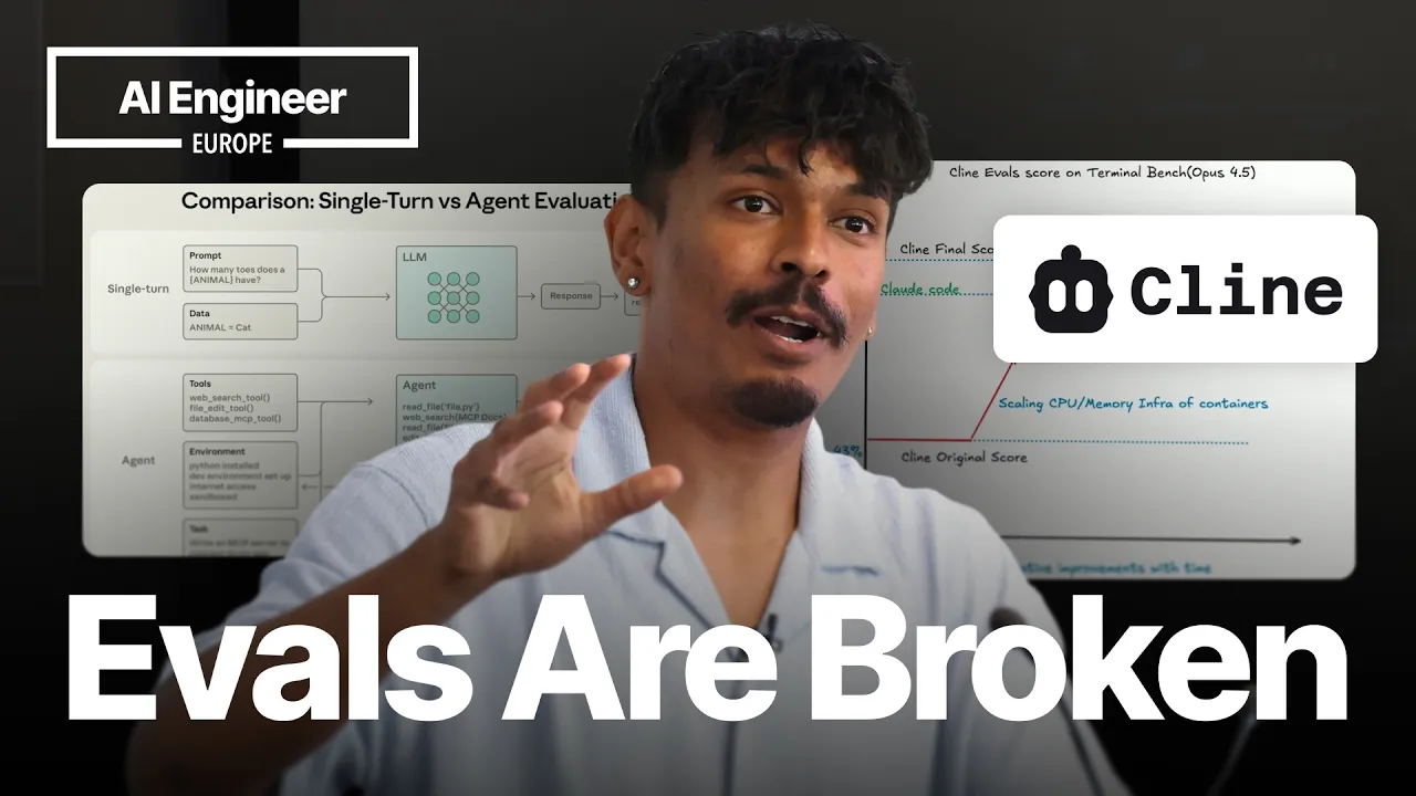 Evals Are Broken, Use Them Anyway — Ara Khan, Cline: video thumbnail