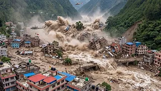 Cận Cảnh Lũ Quét NHƯ SÓNG THẦN Ở NEPAL Cả Ngôi Làng Bị Cuốn Phăng Kinh Hoàng | Top 10 Huyền Bí