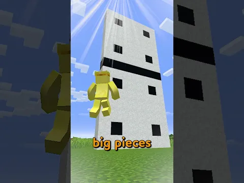 😱Real Physics Domino in Minecraft?!⛏️ #shorts