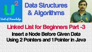 Linked List Part-3 Insert A Node Before Given Data in Linked List Data Structures and Algorithms