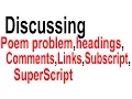 HTML Tutorial for Beginners Tutorial Learning about Links Commets Superscript Subscript Headings
