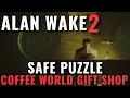 Alan Wake 2 - Coffee World Gift Shop safe puzzle