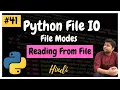 File Modes Reading from files Python Tutorial