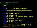 learn bash script linux create a bash install menu apache mysql php