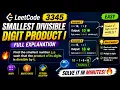LeetCode 3345 Smallest Divisible Digit Product I Easy Math Solution