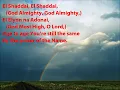 Lagu El Shaddai, El Shaddai, El Elyon na Adonai with lyrics