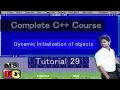 Dynamic Initialization of objects using constructors Turbo C Tutorials for Beginners