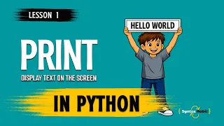 Python Lesson The print Function - Beginner
