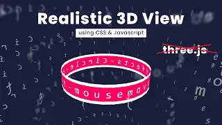 3D Circle Text Rotation Effects on mousemove using CSS Javascript Splitting js
