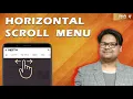 Horizontal Scroll Menu Scrollable Menu for mobile WordPress Elementor