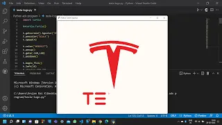 tesla Car Logo Drawing Using Python Turtle Graphics Python Turtle Coding WhatsApp Status