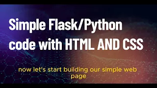 Python Flask Web App for Beginners HTML CSS Integration