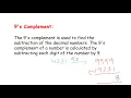 9 s complement and 10 s complement