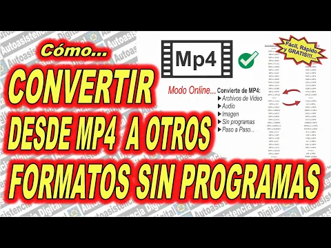 Download MP3 CONVERTIR Mp4 a Mp3 y Otros Formatos a Mp4 Sin Programas | Autoasistencia Digital