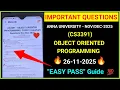 CS3391 Object Oriented Programming Important questions for nov dec 2025 exam anna university new