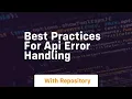 best practices for api error handling