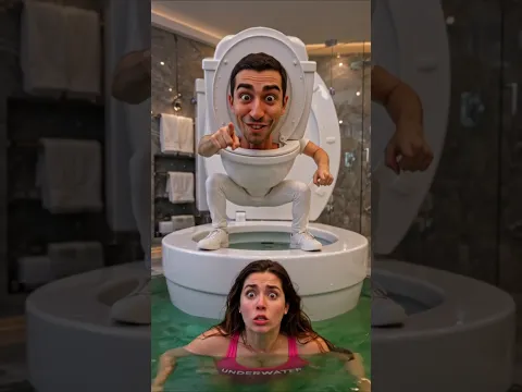 SHE FELL INTO A GIANT TOILETβ¦ π±π½ #Shorts#SkibidiToilet #Comedy #ViralShorts #FunnyVideo #Shorts
