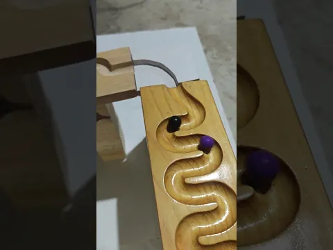 Wooden track ball Ep387 #educationaltoys #trackball #woodentoy