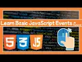 Learn Basic JavaScript Events JS Tutorial