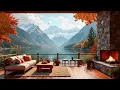 Serene Lakeside Autumn Jazz | Golden Mist, Gentle Reflections & Peaceful Fall Dreams 🎶