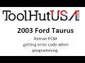 2003 Ford Taurus PCM program error codes