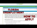 Florida DEO Unemployment Reemployment Application Site Walk Through How To Apply Tutorial
