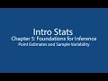OpenIntroStats Ch5 Point Estimates and Sample Variability