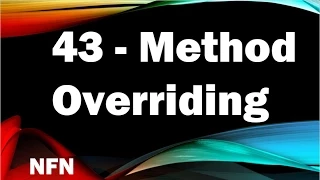 java tutorials urdu NFN 43 - method overriding