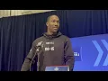 Cam Hart Speaks at NFL Scouting Combine