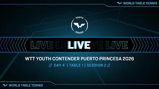 LIVE! | T1 | Day 4 | WTT Youth Contender Puerto Princesa 2026 | Session 2