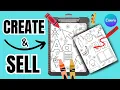 Create and Sell FREE Printable Coloring Pages Learn How in this Easy Canva Tutorial