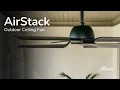 AirStack Outdoor Ceiling Fan Hunter s Fastest 52-Inch Fan with AirColumn Cooling Technology