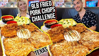 UNDEFEATED 9LB FRIED PORK CHOP CHALLENGE at Krazy Katzu in Texas ft Joel Hansen