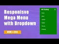 Responsive Mega Menu and Dropdown Menu using HTML CSS Mega Menu bar Devscore
