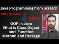 Tutorial 10 OOP in java What is Class Object Function Method and Package in java