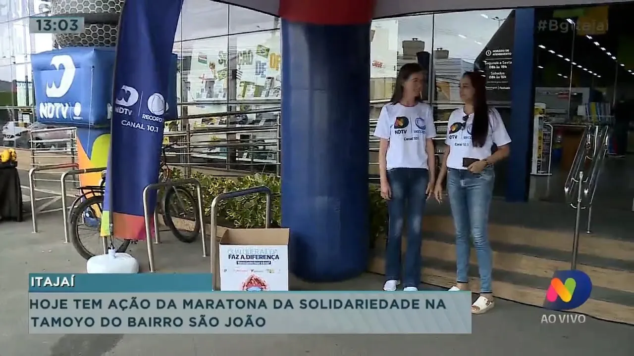 Hoje tem ação da Maratona da Solidariedade na Tamoyo do bairro São João