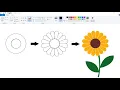 How to draw a Simple Flower in Your Computer using Ms Paint Simple Flower Drawing