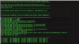 ARCHER Screencast Running Interactive jobs on ARCHER
